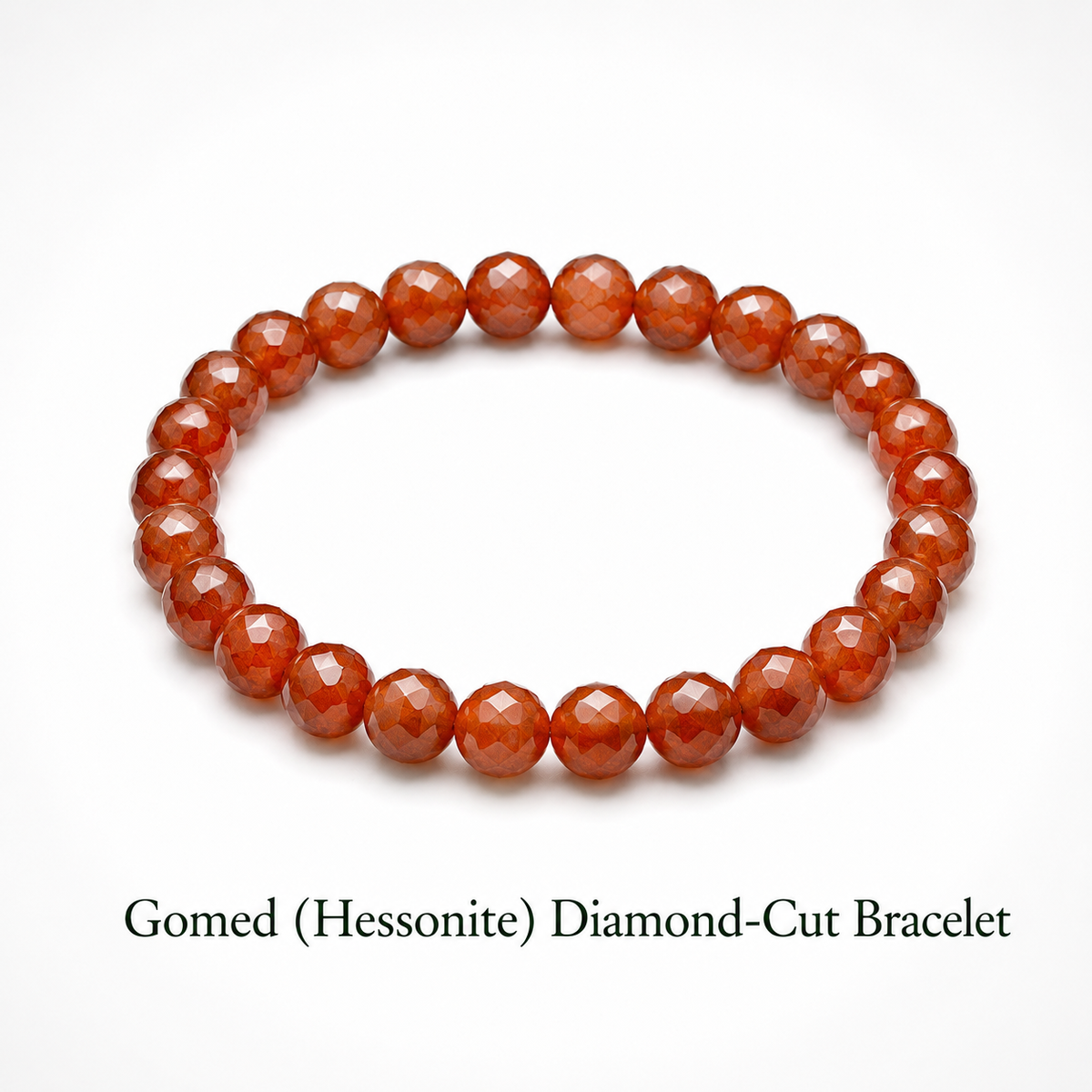 Gomed (Hessonite) Diamond-Cut Bracelet