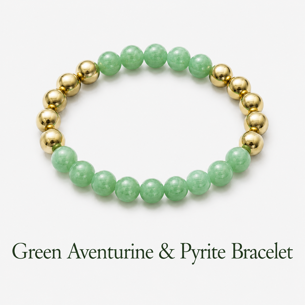 Harmonious Energies: Green Aventurine & Pyrite Bracelet for Love and Vitality