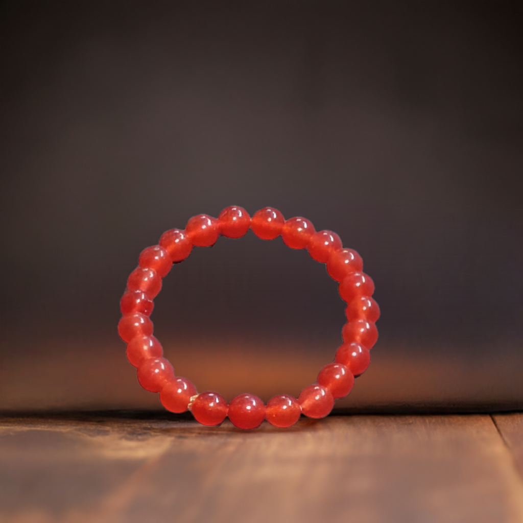 Red Carnelian Crystal Bracelet - Enhance Your Creativity and Leadership Qualities