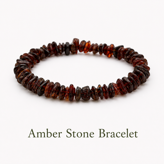 Amber Stone Bracelet for Memory, Confidence and Relieve Stress and Anxiety