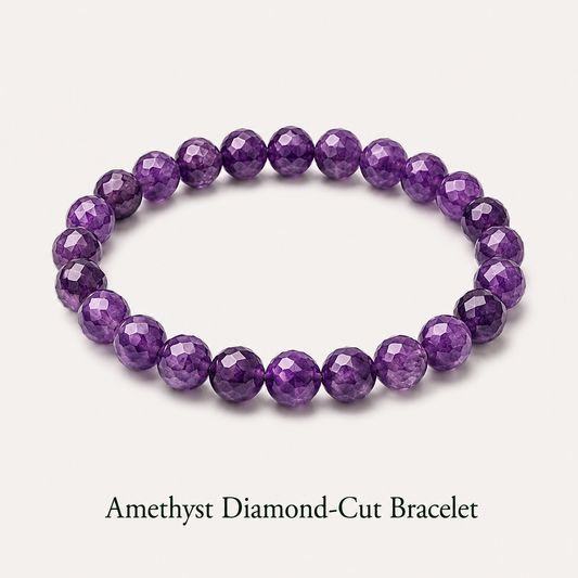 Amethyst Diamond-Cut Bracelet