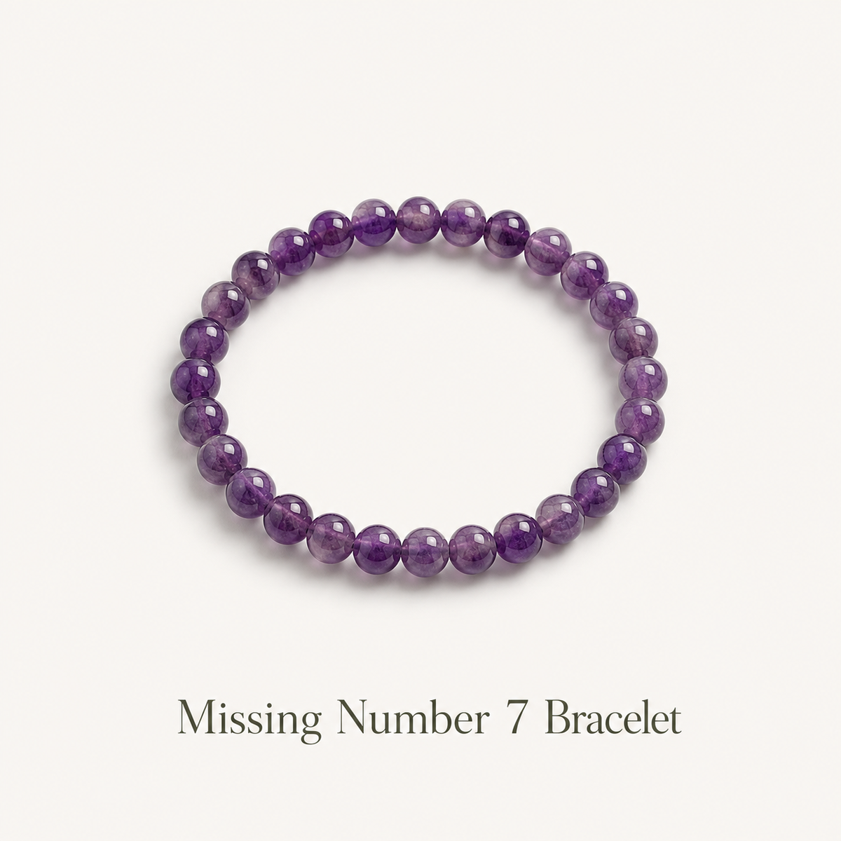 Amethyst Crystal Bracelet for Missing Number 7 and to manage Fear and Anger