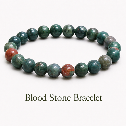 Blood Stone Bracelet for Vitality and Wellness
