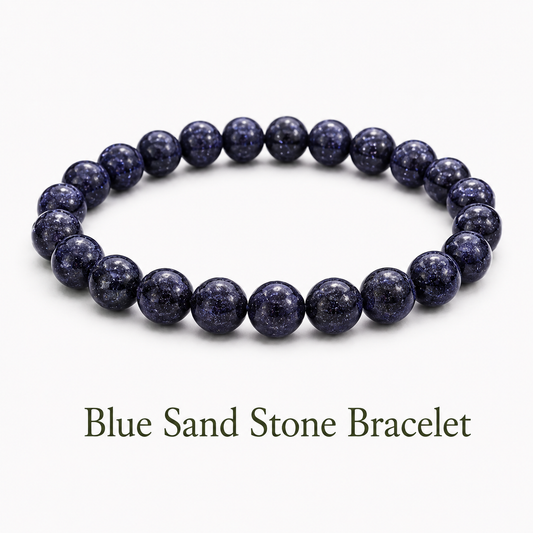 Blue Sand Stone Bracelet for Balance Acceptance and Harmony