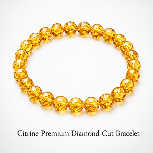 Citrine Premium Diamond-Cut Bracelet