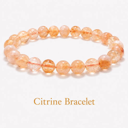 Citrine Crystal Bracelet for Missing Number 3 - The Success Stone for Missing Number 3 and Prosperity