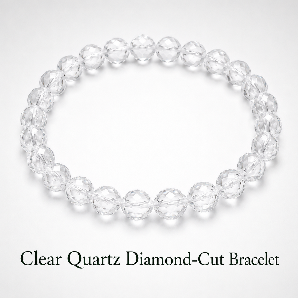 Clear Quartz Diamond-Cut Bracelet