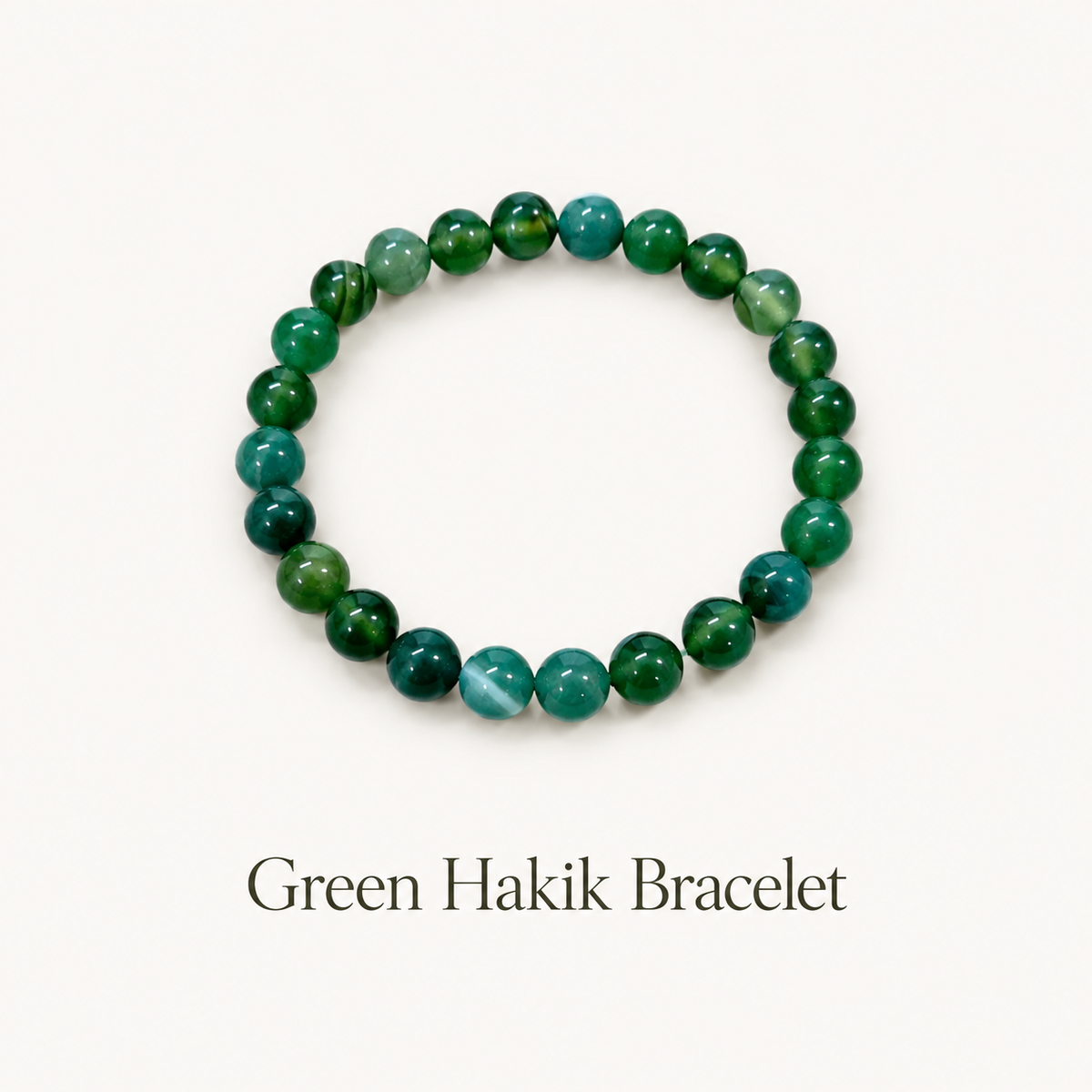 Green Hakik Bracelet for Stress Anxiety and Emotional Turbulence
