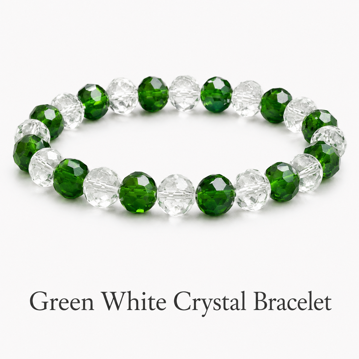 Green White Crystal Bracelet for Missing Numbers 5 and 6