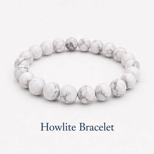 Howlite Bracelet to Reduce Stress Anxiety and Emotional Turmoil