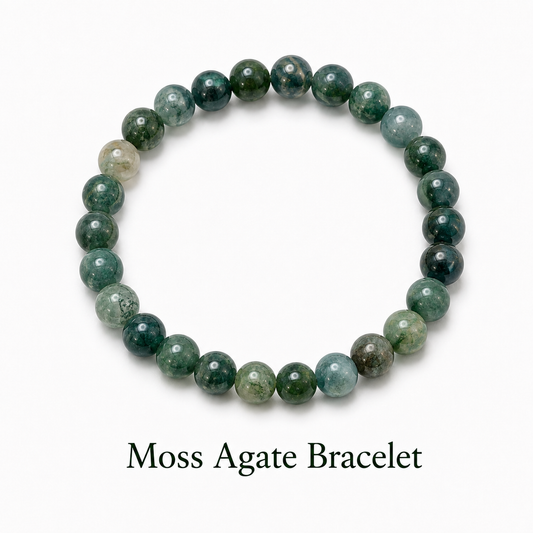 Moss Agate Bracelet for Health Related Problems