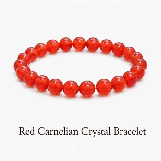 Red Carnelian Crystal Bracelet - Enhance Your Creativity and Leadership Qualities