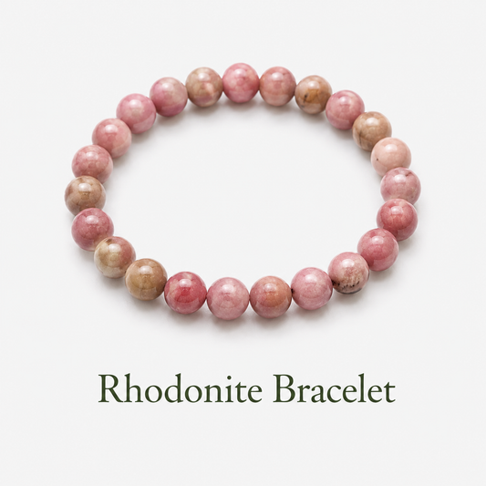 Heart's Resilience: Rhodonite Bracelet for Emotional Healing
