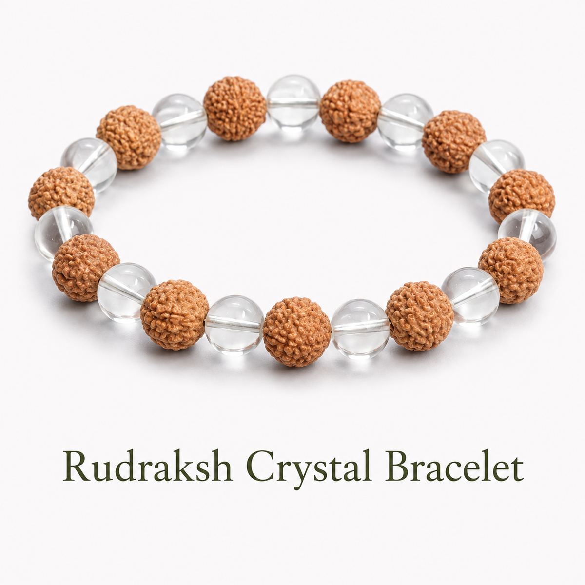 Rudraksh Crystal Bracelet - Complete Wooden Element, Missing Number 4 and 6