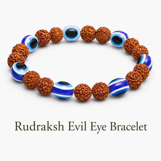 Rudraksh Evil Eye Bracelet To Protects You From Negative Energies