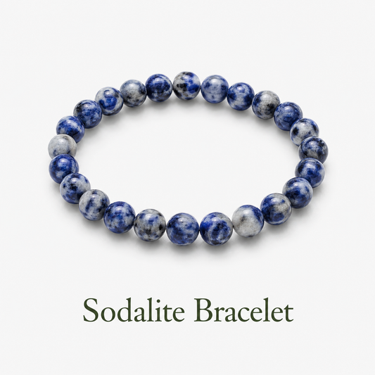 Sodalite Bracelet for Emotional Balance, Reduce Anxiety and Stress