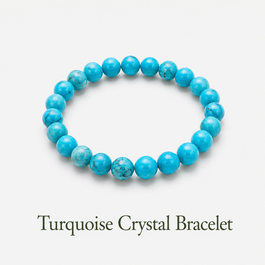 Turquoise Crystal Bracelet for Positivity & Get Rid of Bad Luck and Evil Energy