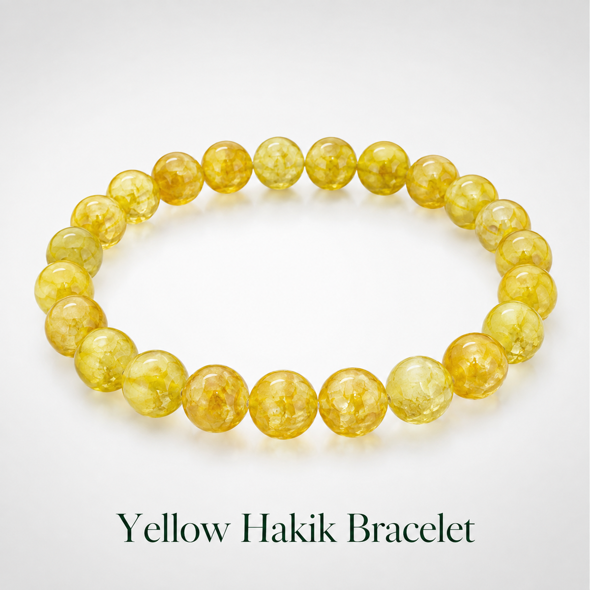 Yellow Hakik Bracelet for Happiness Intelligence Prosperity Longevity Fertility and Good Health