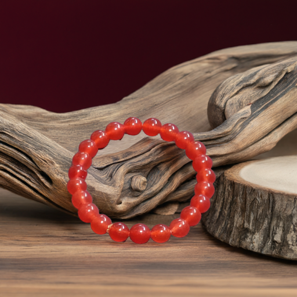Red Carnelian Crystal Bracelet - Enhance Your Creativity and Leadership Qualities