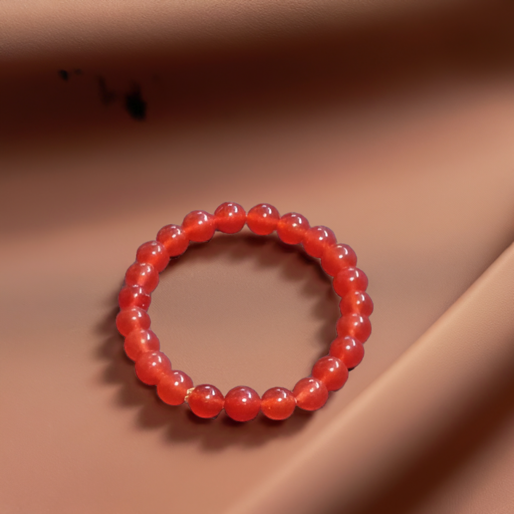 Red Carnelian Crystal Bracelet - Enhance Your Creativity and Leadership Qualities