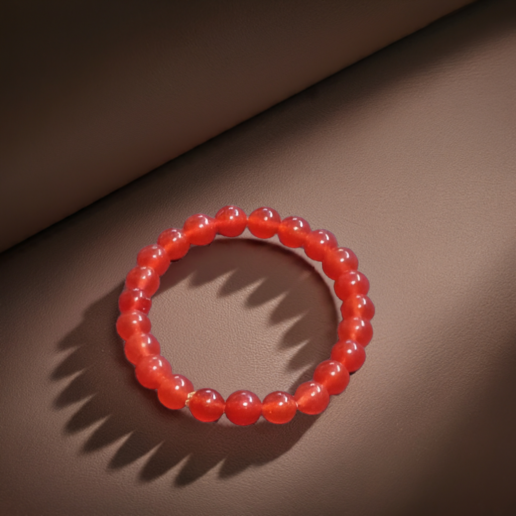 Red Carnelian Crystal Bracelet - Enhance Your Creativity and Leadership Qualities